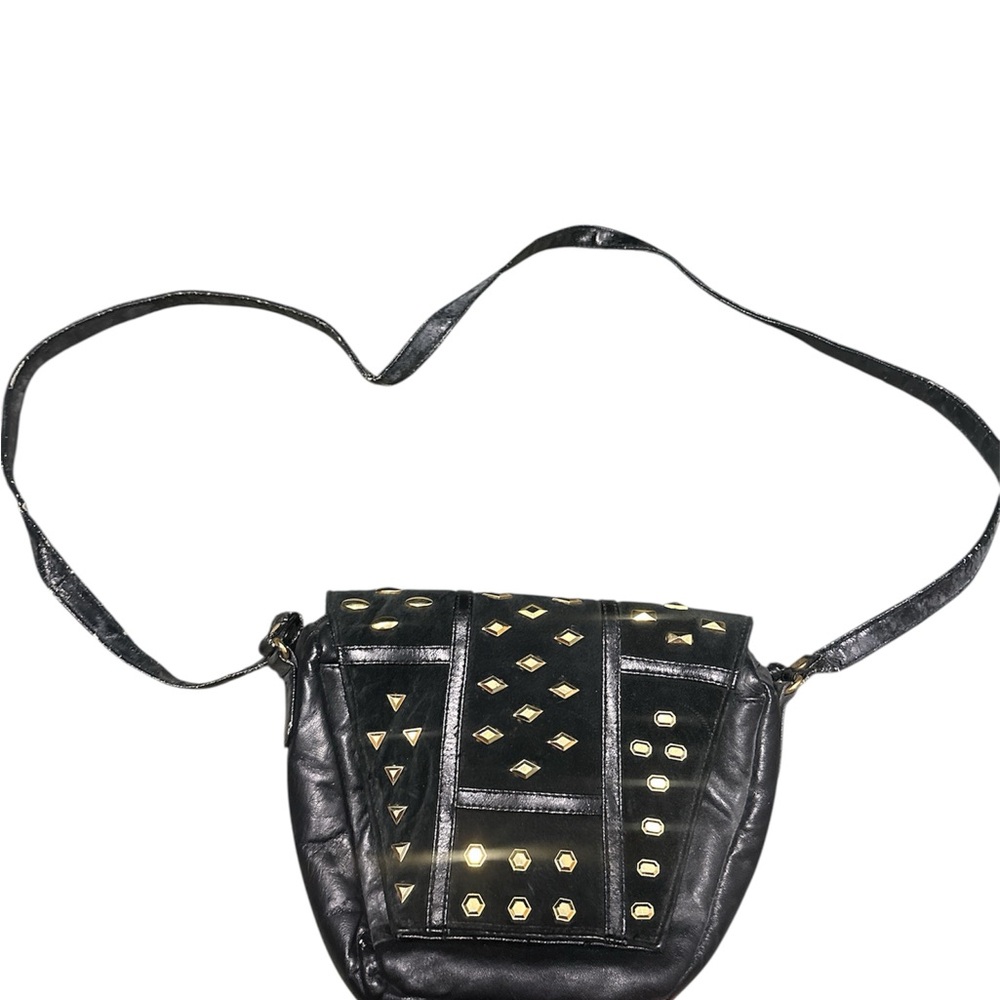 Black Studded Shoulder Bag